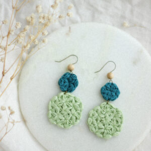 Jasmin Duo Earrings | Mint & Teal